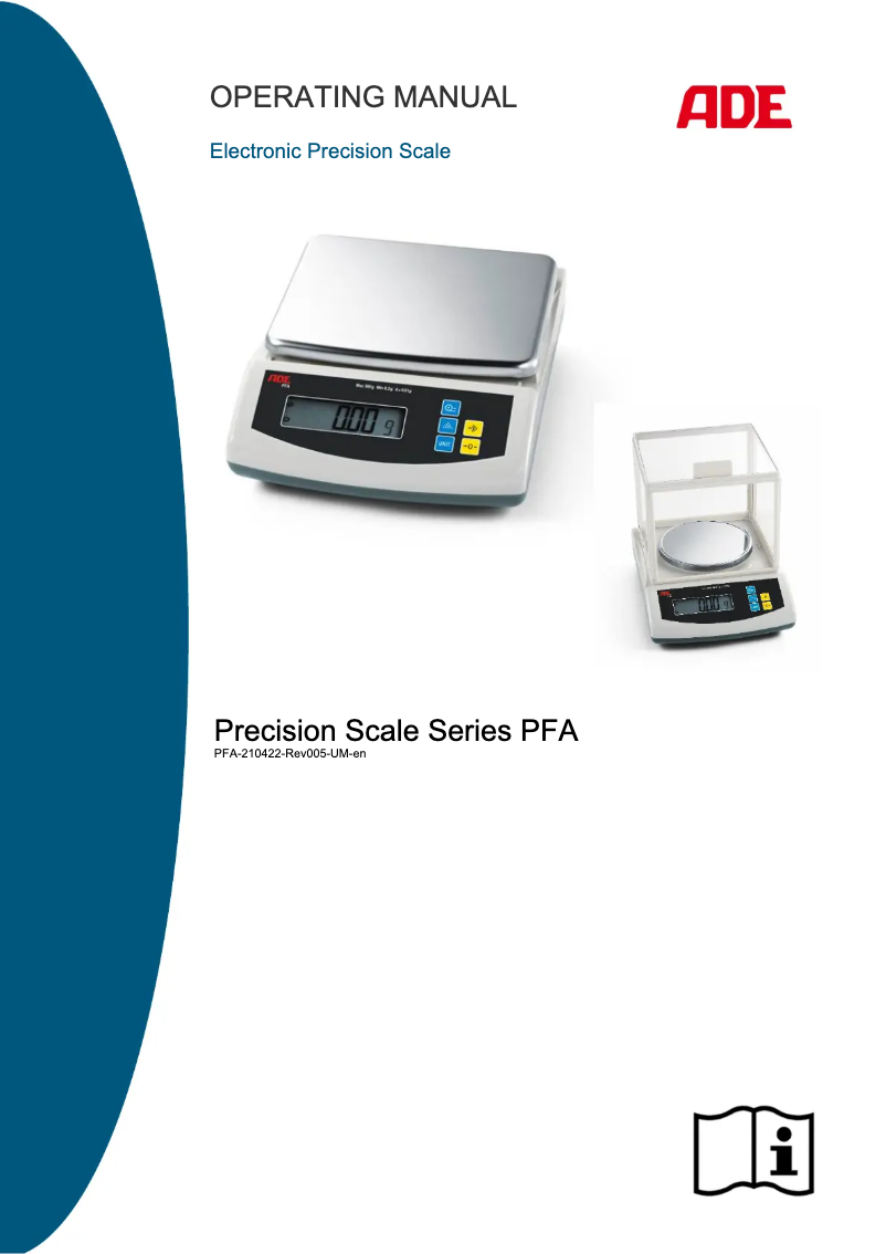 Imagen de la primera página del manual del dispositivo PFA1000