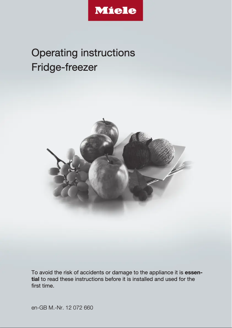 Página 1 del manual Ficha técnica Miele KD 4052 E Active