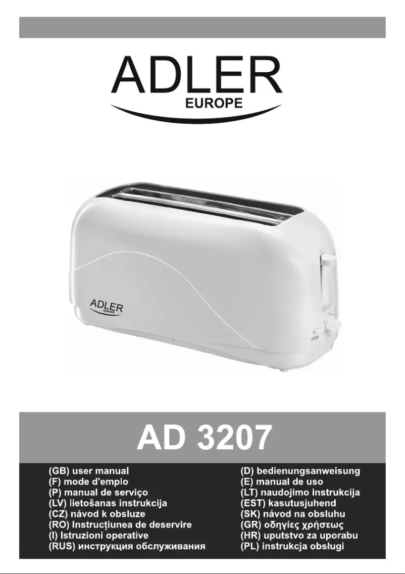 Imagen de la primera página del manual del dispositivo AD 3207