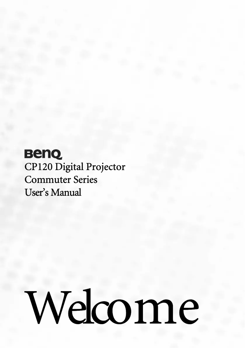 Página 1 del manual Manual de usuario BenQ CP120