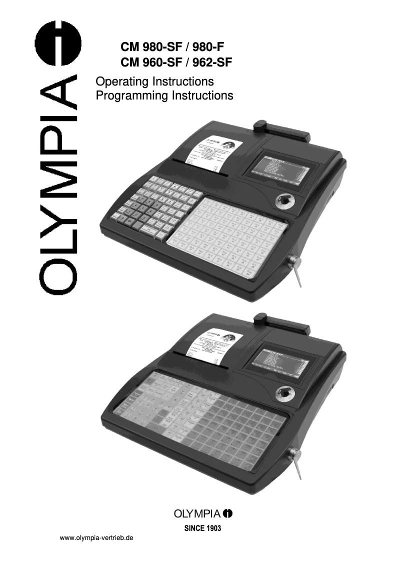 Página 1 del manual Manual de usuario Olympia CM 962-SF