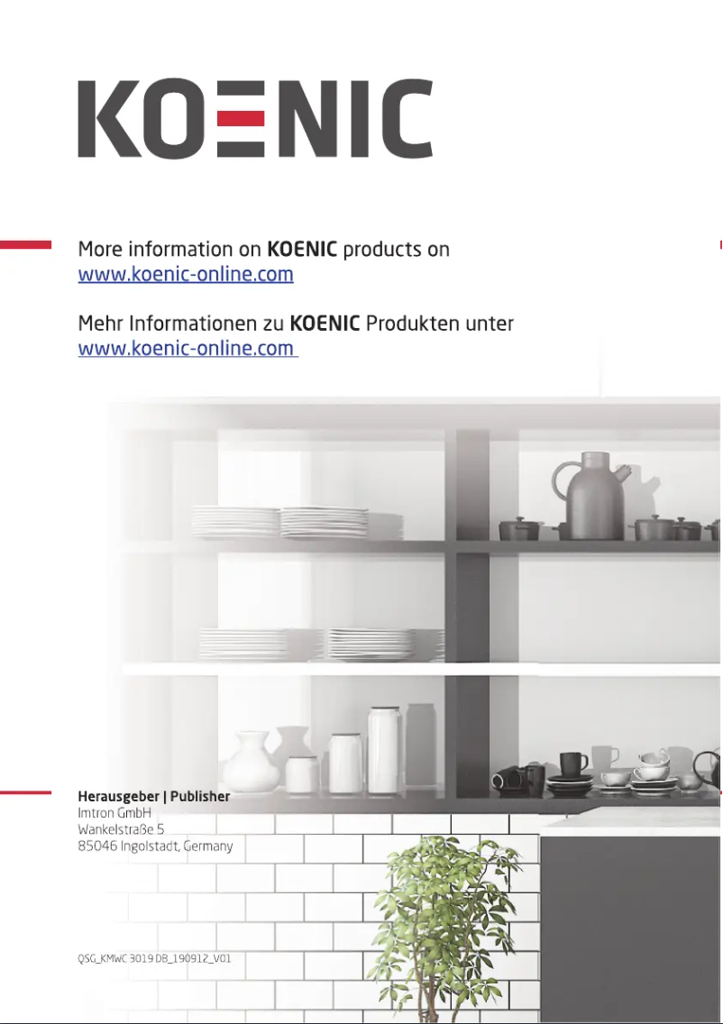 Imagen de la primera página del manual del dispositivo KMWC 3019