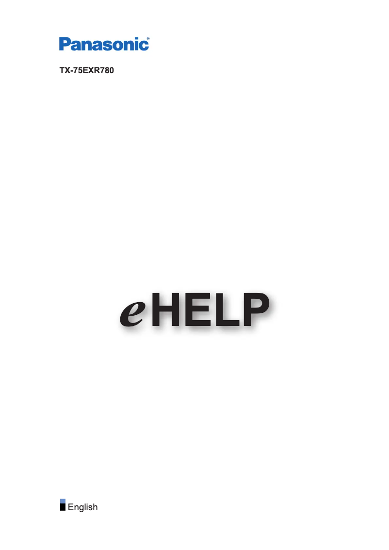 Página 1 del manual Manual de usuario Panasonic Viera TX-75EXR780