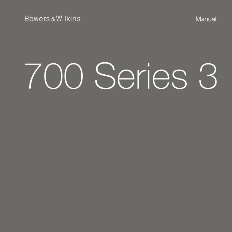 Página 1 del manual Manual de usuario Bowers & Wilkins 707 S3