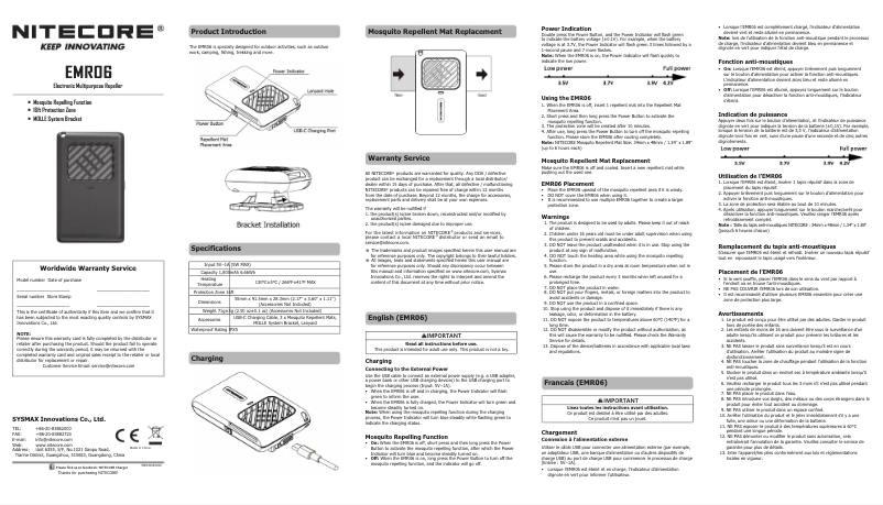 Página 1 del manual Manual de usuario Nitecore EMR06