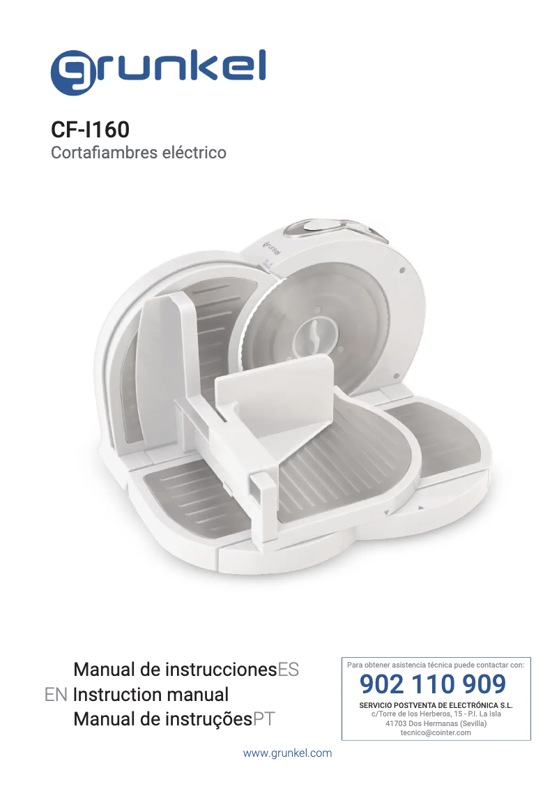 Imagen de la primera página del manual del dispositivo CF-I160