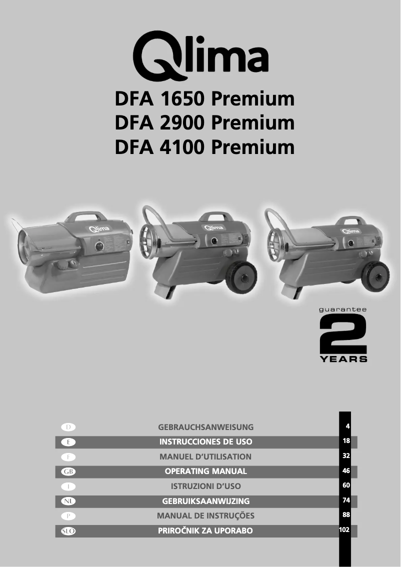Página nº 1 - Manual de usuario Qlima DFA 4100 Premium