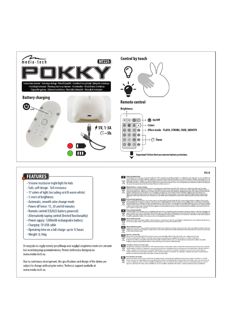 Página 1 del manual Manual de usuario Media-Tech POKKY MT225