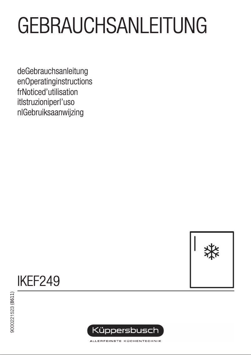 Imagen de la primera página del manual del dispositivo IKEF 249-7