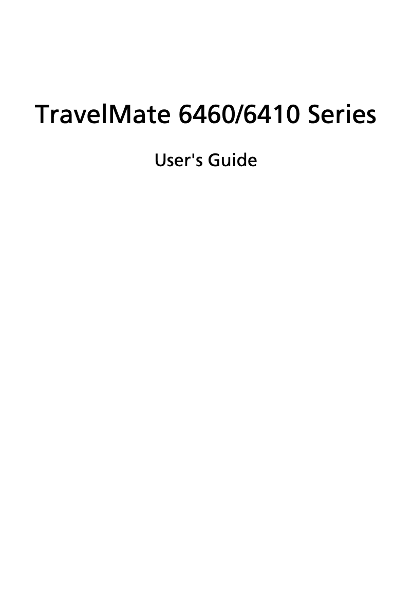Página nº 1 - Manual de usuario Acer TravelMate 6460