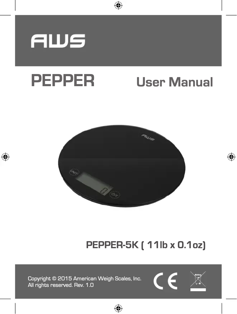 Imagen de la primera página del manual del dispositivo PEPPER-5K