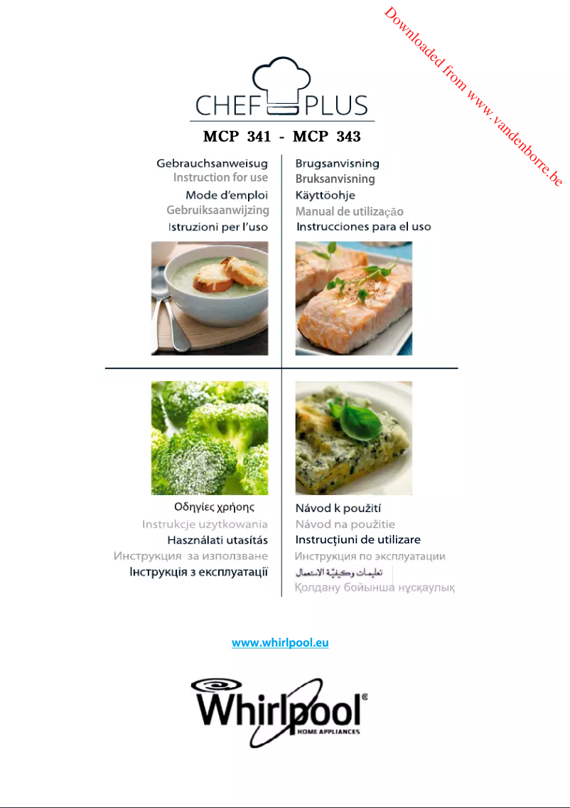 Imagen de la primera página del manual del dispositivo ChefPlus MCP 341