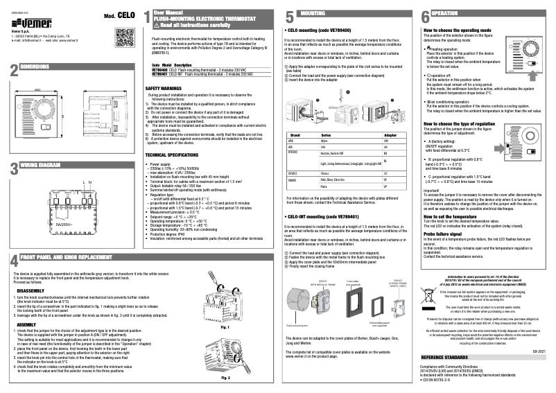 Página 1 del manual Manual de usuario Vemer Celo