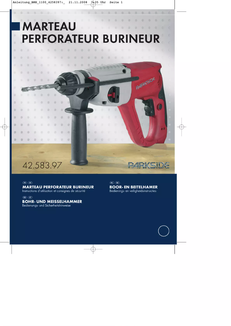 Imagen de la primera página del manual del dispositivo BMH 1100