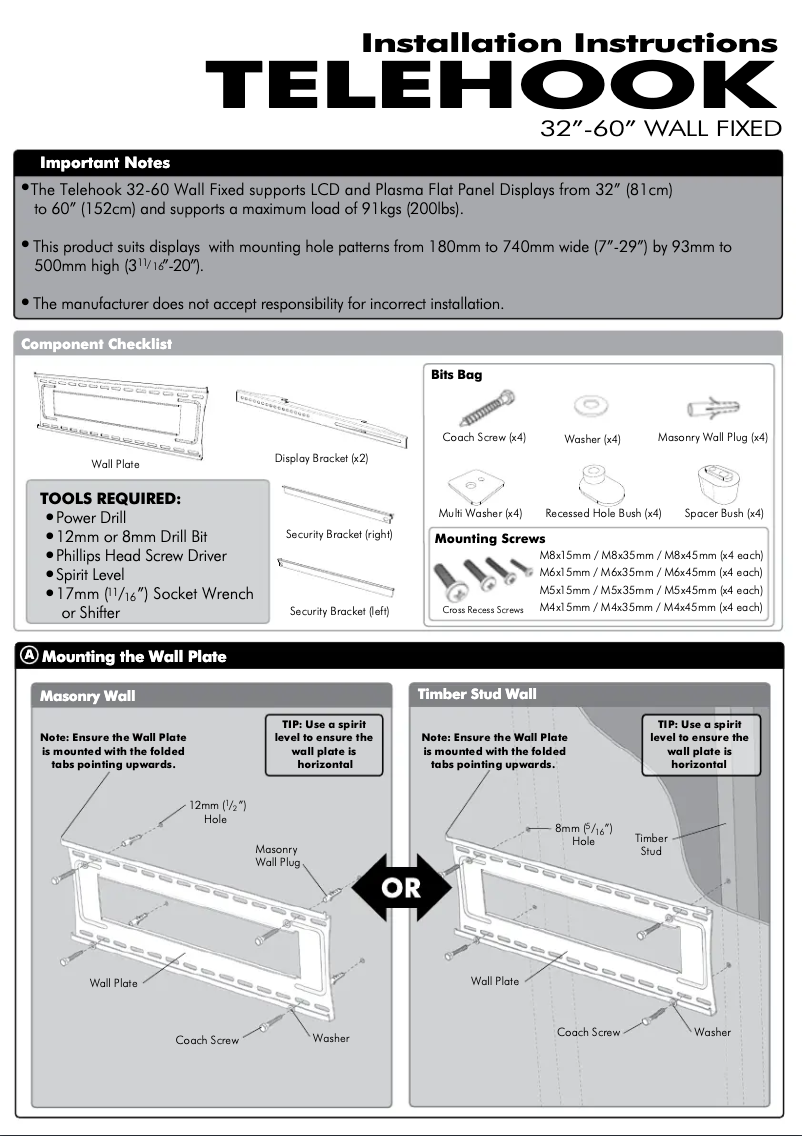 Página 1 del manual Manual de usuario Atdec TH-32-60-UFB