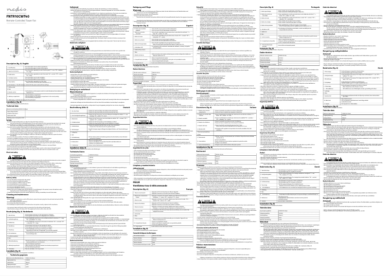 Página 1 del manual Manual de usuario Nedis FNTR10CWT40