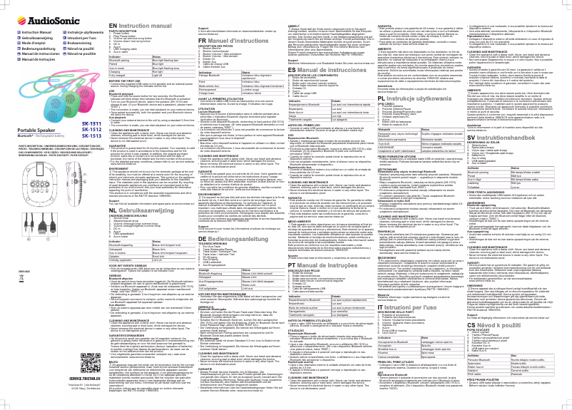 Imagen de la primera página del manual del dispositivo SK-1512