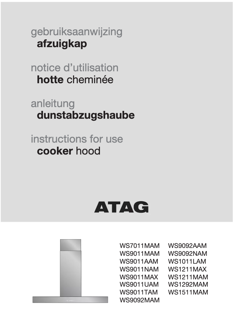 Página 1 del manual Manual de usuario Atag WS1211MAX