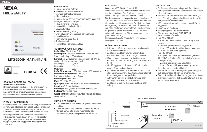 Página 1 del manual Manual de usuario Nexa MTG-3000H