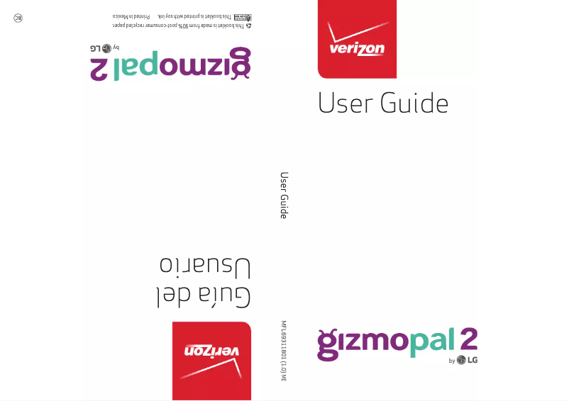 Imagen de la primera página del manual del dispositivo GizmoPal 2