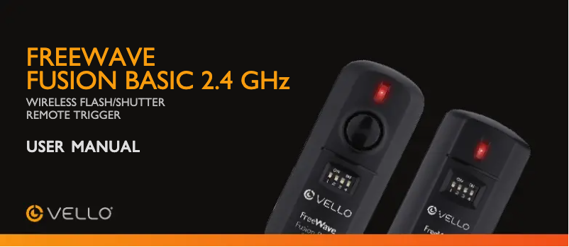 Página 1 del manual Manual de usuario Vello FreeWave Fusion Basic 2.4 GHz