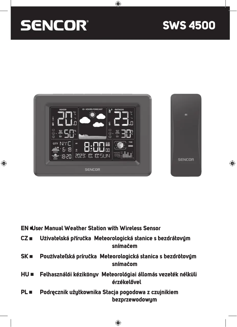 Página 1 del manual Manual de usuario Sencor SWS 4500