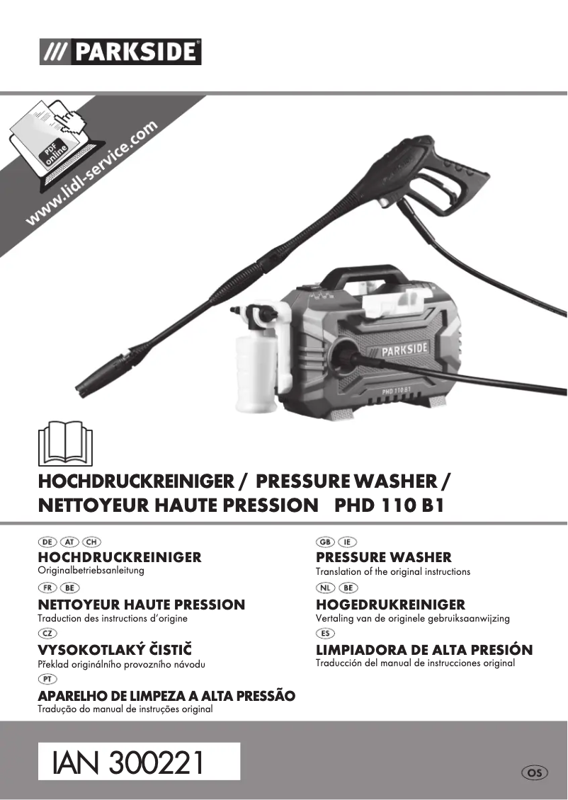 Imagen de la primera página del manual del dispositivo PHD 110 B1