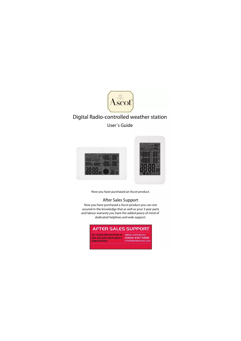 Imagen de la primera página del manual del dispositivo GT-WS-07s