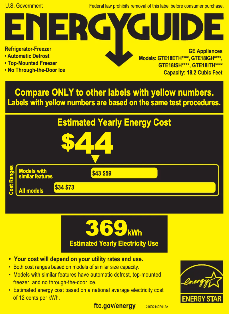 Imagen de la primera página del manual del dispositivo GTE18IGHBB