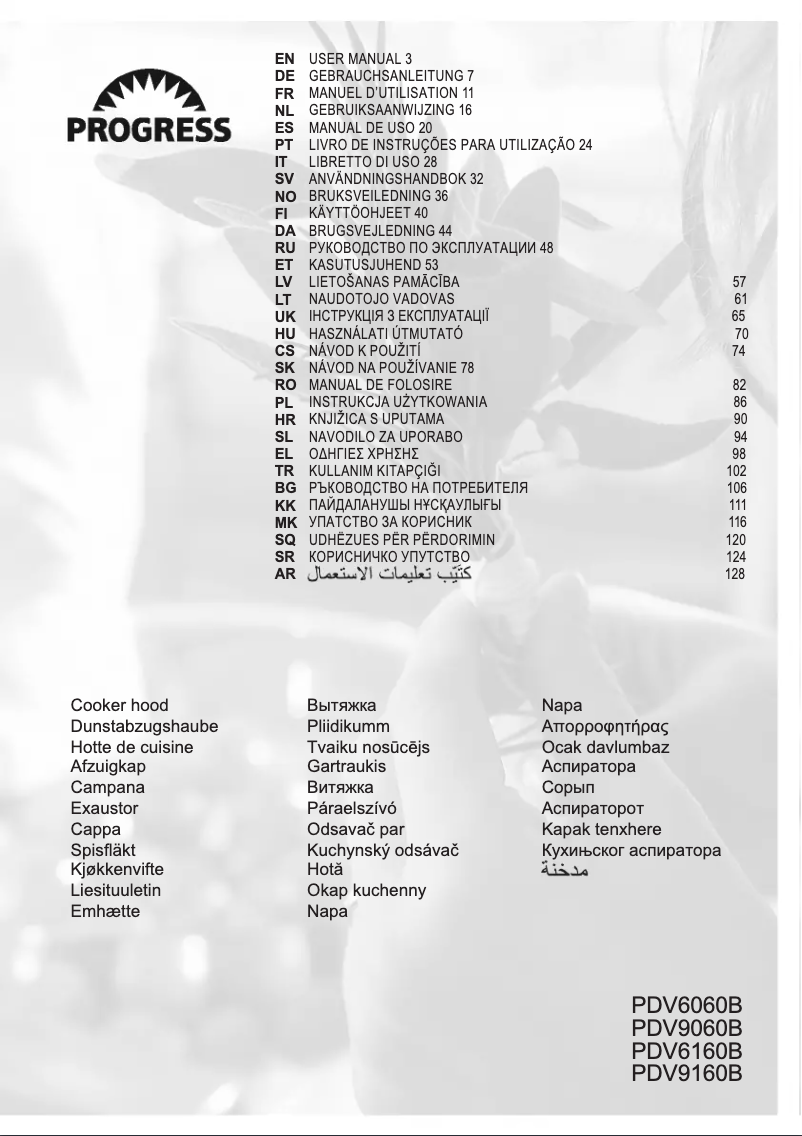 Imagen de la primera página del manual del dispositivo PDV6160B