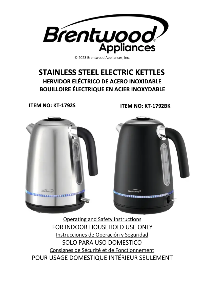 Página nº 1 - Manual de usuario Brentwood KT-1792S