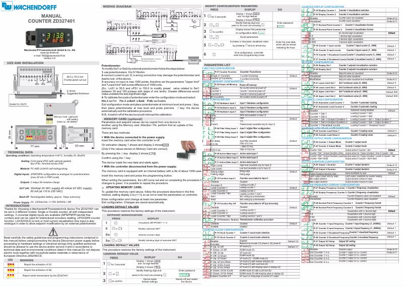 Imagen de la primera página del manual del dispositivo ZD327401