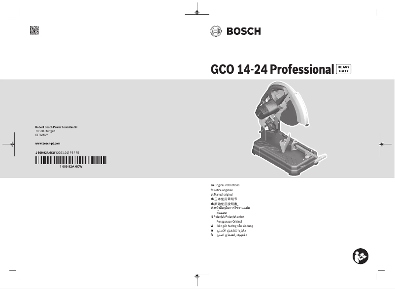 Imagen de la primera página del manual del dispositivo GCO 14-24 Professional