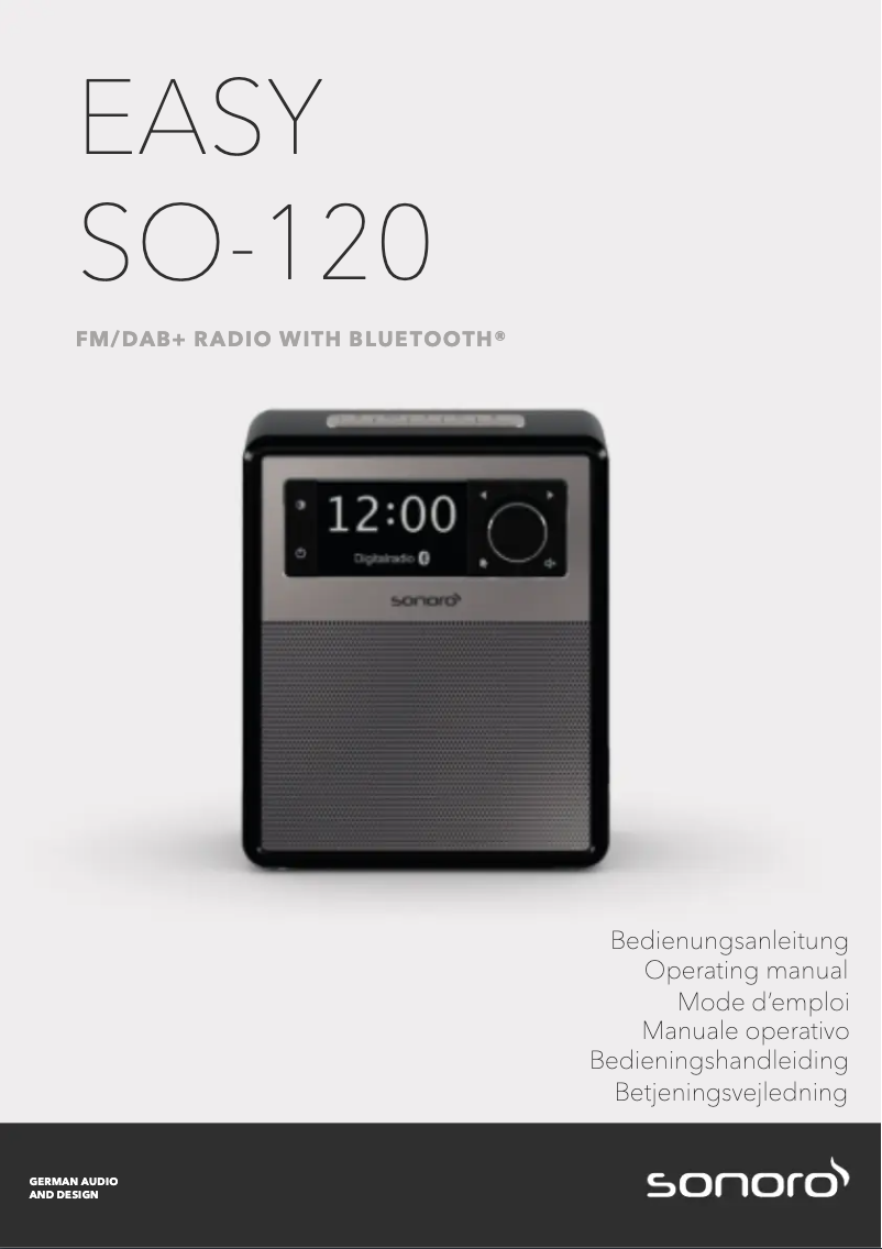 Página nº 1 - Manual de usuario Sonoro Easy SO-120