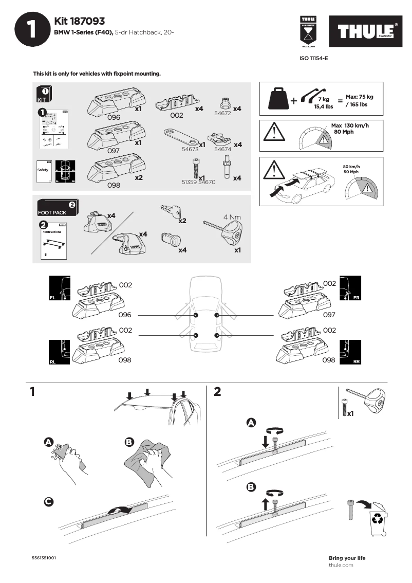 Imagen de la primera página del manual del dispositivo Kit 187093