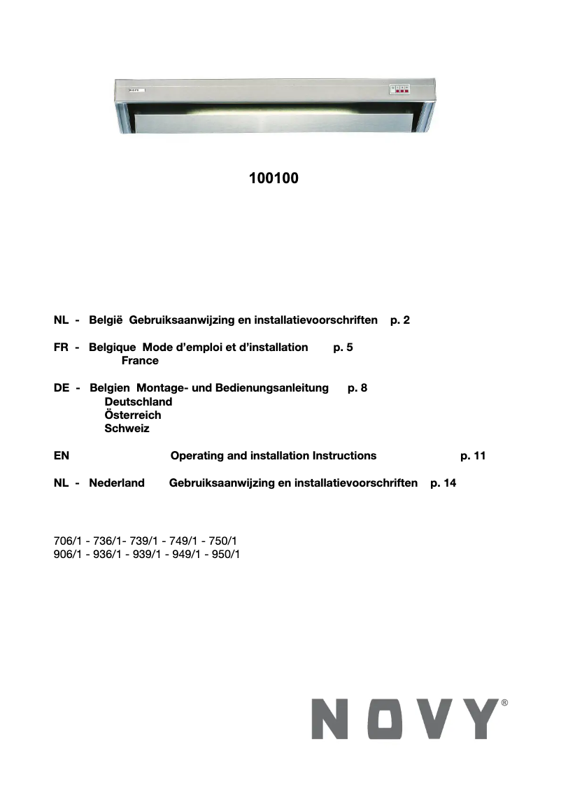 Imagen de la primera página del manual del dispositivo 100100