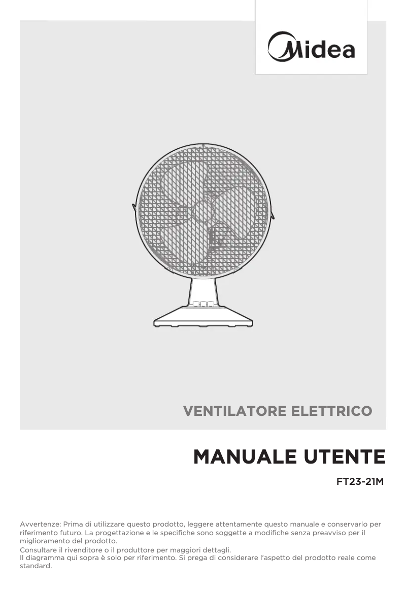 Página 1 del manual Manual de usuario Midea FT23-21M
