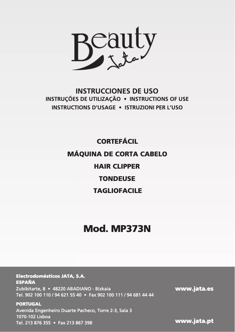 Página 1 del manual Manual de usuario Jata MP373N