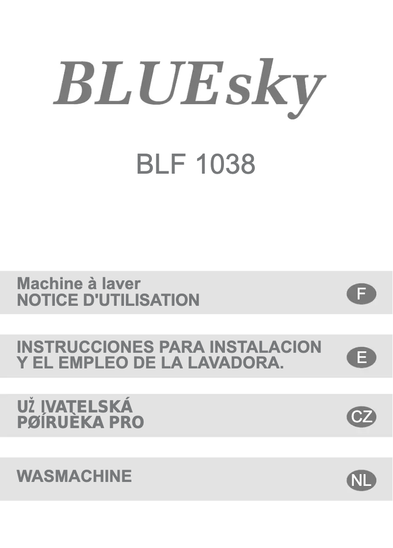 Imagen de la primera página del manual del dispositivo BLF 1038