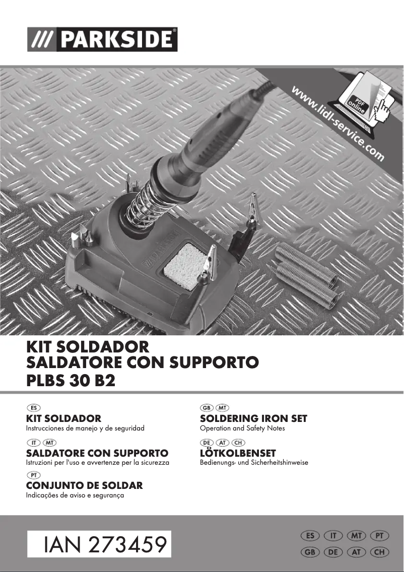 Imagen de la primera página del manual del dispositivo PLBS 30 B2