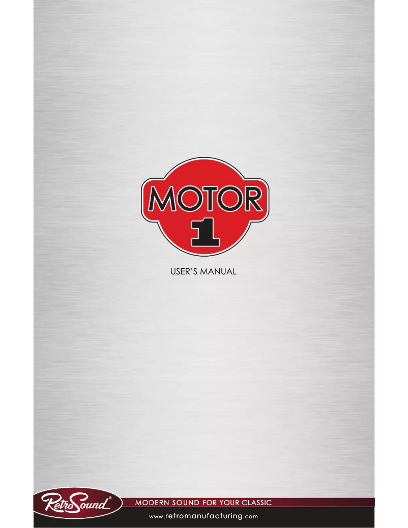 Página 1 del manual Manual de usuario RetroSound Laguna