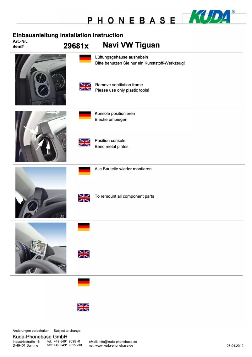 Imagen de la primera página del manual del dispositivo 296815