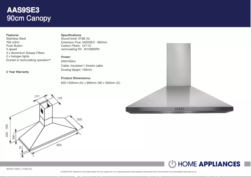 Imagen de la primera página del manual del dispositivo AAS9SE3