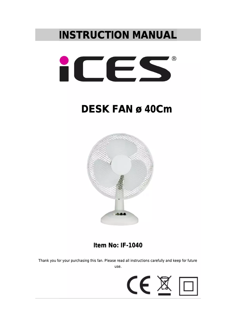 Imagen de la primera página del manual del dispositivo IF-1040