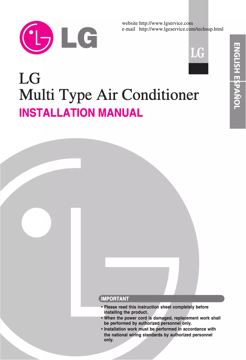 Página 1 del manual Manual de usuario LG A8UW486FA3