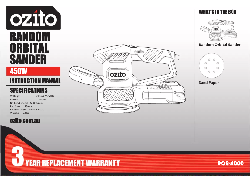 Imagen de la primera página del manual del dispositivo ROS-4000