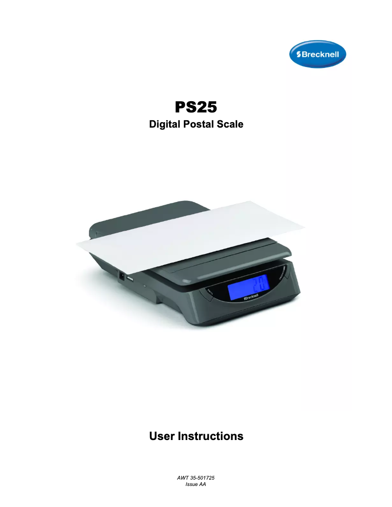 Página nº 1 - Manual de usuario Brecknell PS25