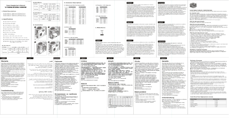 Imagen de la primera página del manual del dispositivo V700