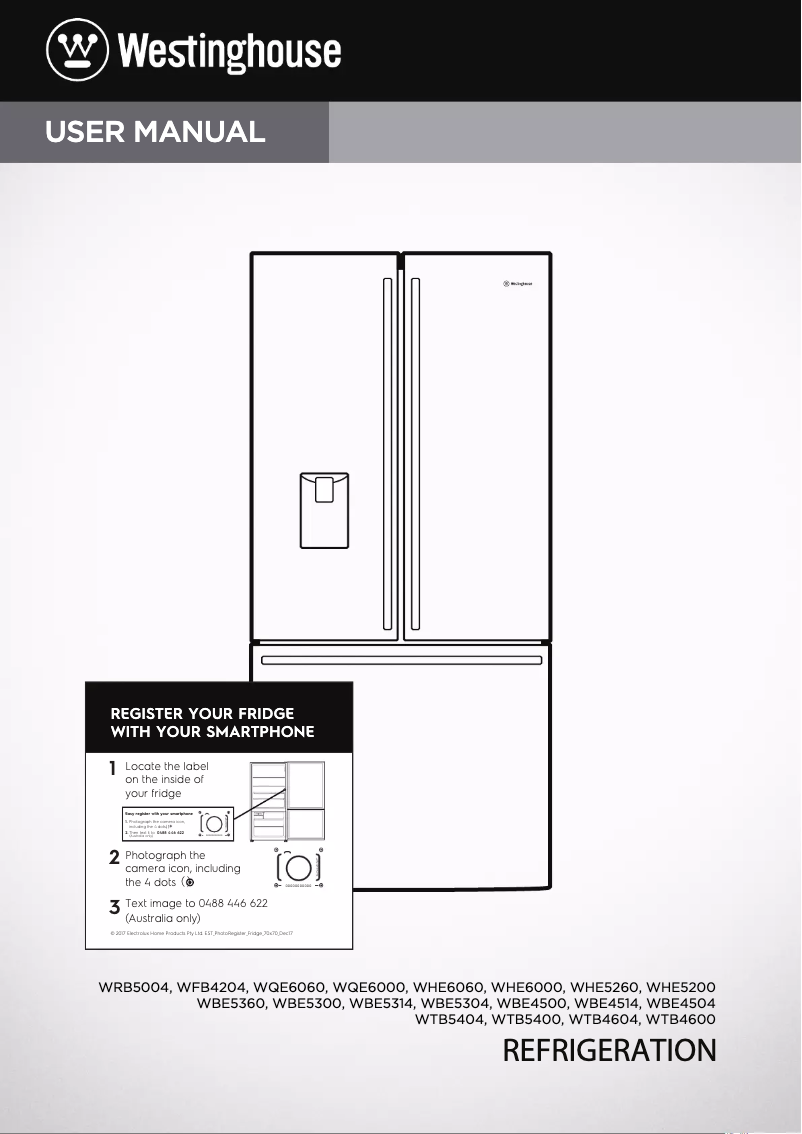Imagen de la primera página del manual del dispositivo WFB4204WA
