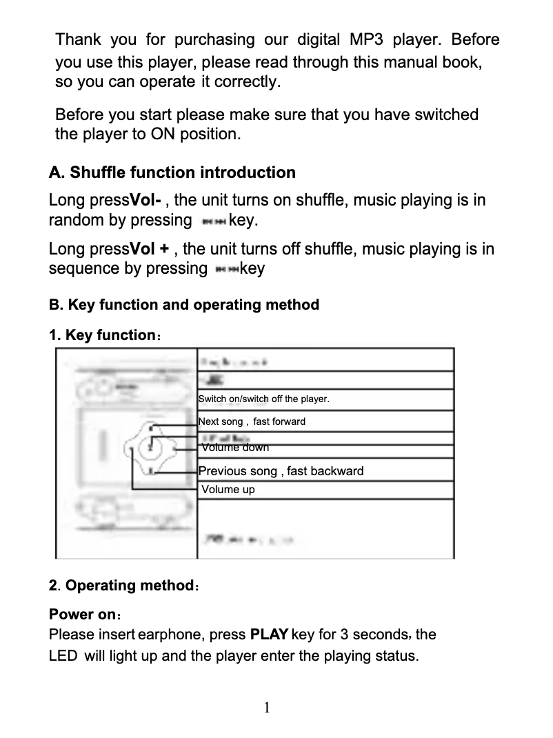 Página nº 1 - Manual de usuario Denver MPS-409
